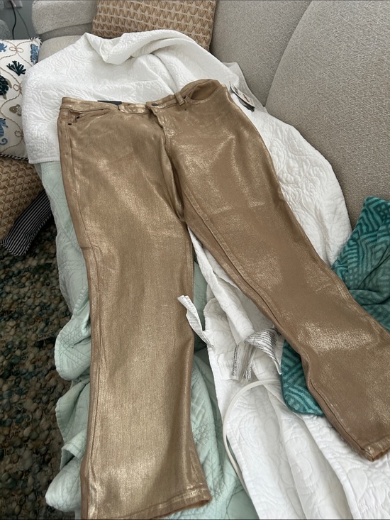 Ralph Lauren Denim - Ralph Lauren Metallic Bronze Boot-Cut Jeans